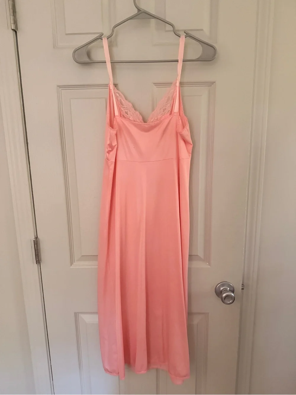 Pink Lace-Trim Slip Dress for Women